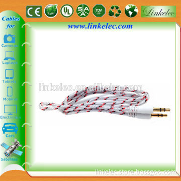 1M Car Aux nylon braided Audio Cable